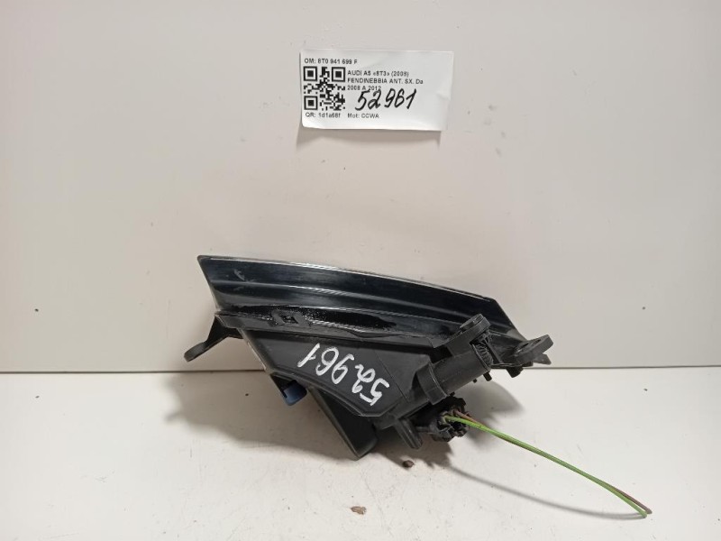 Fendinebbia ANT SX 8T0 941 699 F Audi A5 8T3 2008