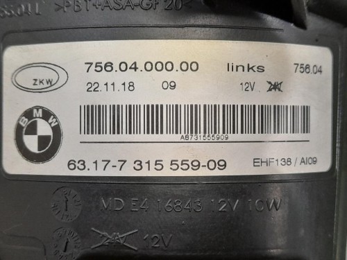 Fendinebbia ANT SX 6317731555909 Bmw Serie 1 F20 Berlina 2012