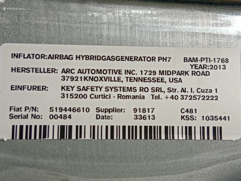 Air-bag Passeggero 519446610 Fiat 500L 2013