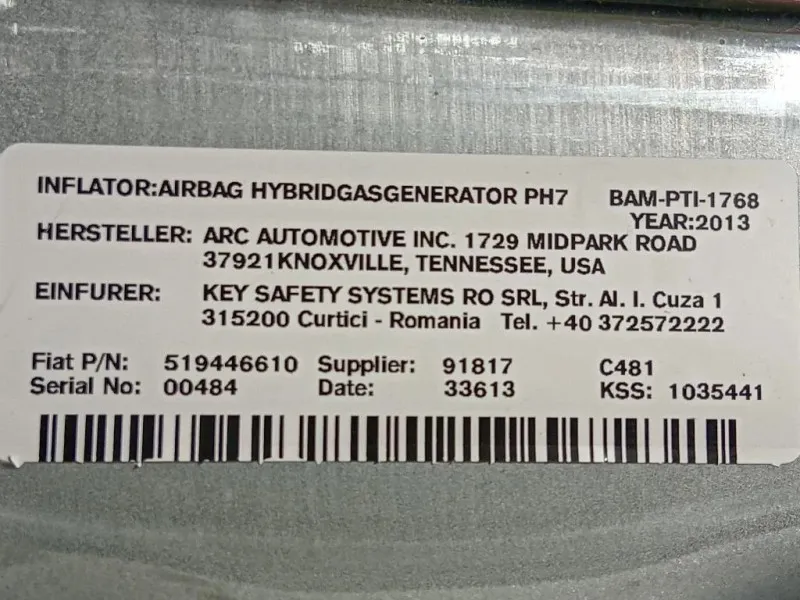 Air-bag Passeggero 519446610 Fiat 500L 2013