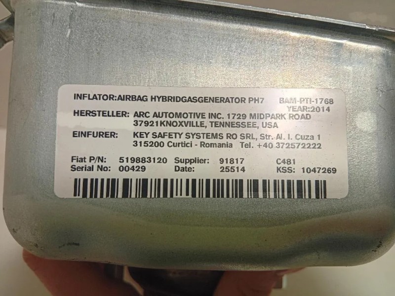 Air-bag Passeggero 519816900 Fiat 500L 2013