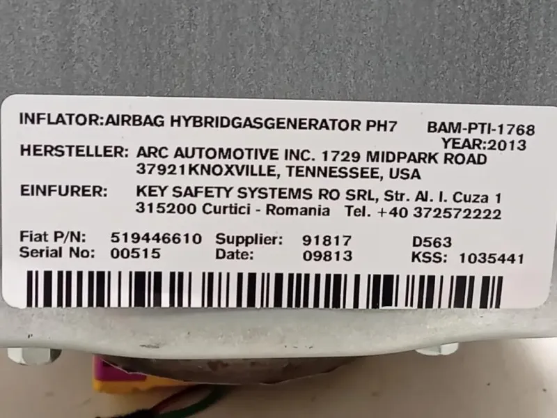 Air-bag Passeggero 519446610 Fiat 500L 2013