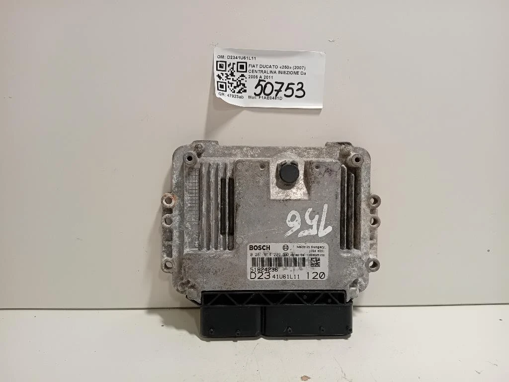 Centralina Iniezione D2341U61L11 Fiat Ducato 250 2007