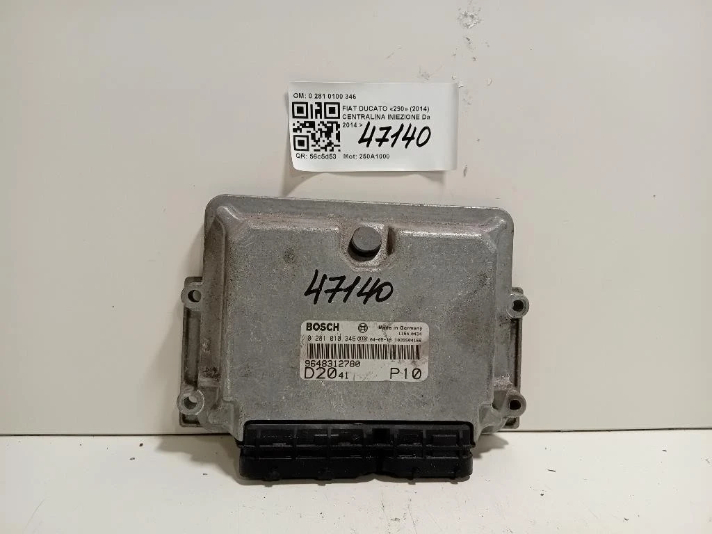 Centralina Iniezione 0 281 0100 346 Fiat Ducato 290 2014