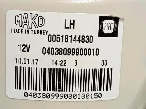 Fendinebbia ANT SX 00518144830 Fiat Doblò III 2010