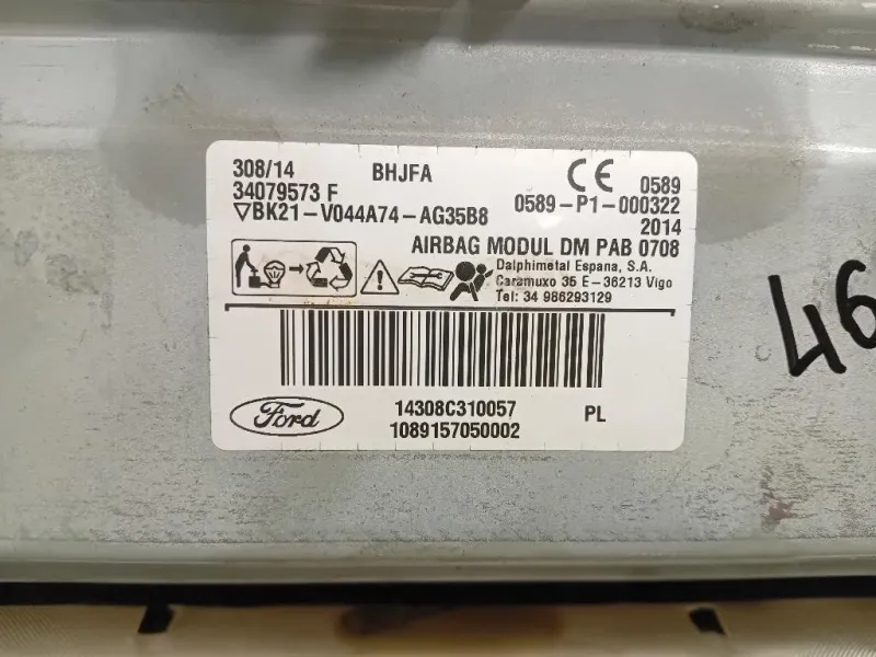 Air-bag Passeggero 34079573F Ford Transit Custom I 2013