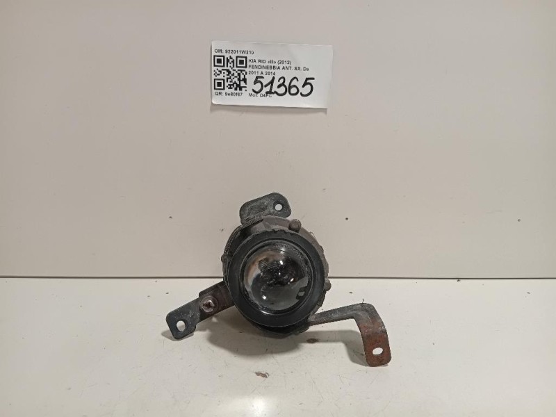 Fendinebbia ANT SX 922011W210 Kia RIO III 2012