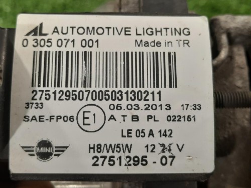 Fendinebbia ANT SX 2751295-07 Mini MINI Cooper R56 2007