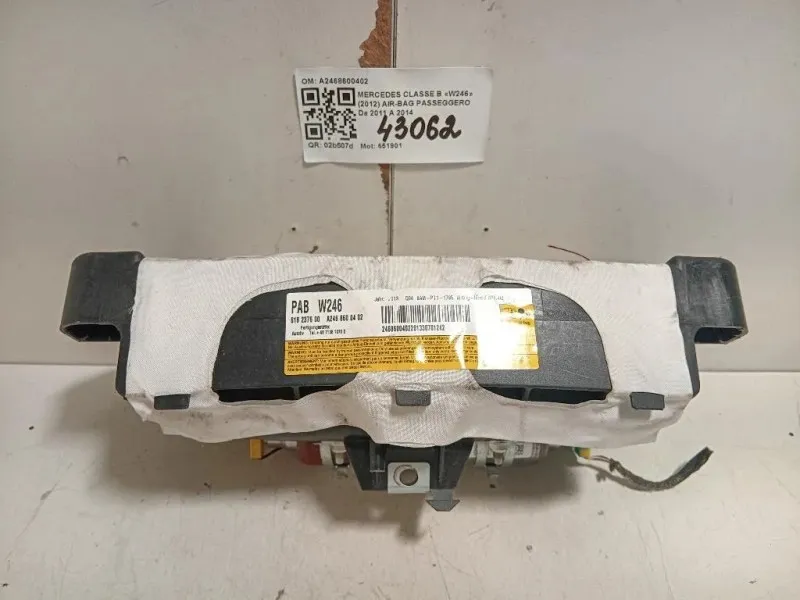 Air-bag Passeggero A2468600402 Mercedes Classe B W246 2012