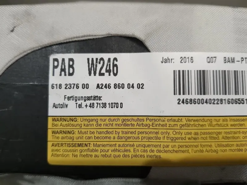Air-bag Passeggero A2468600402 Mercedes Classe B W246 2014