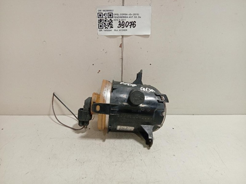 Fendinebbia ANT SX 662588537 Opel Corsa D 2010