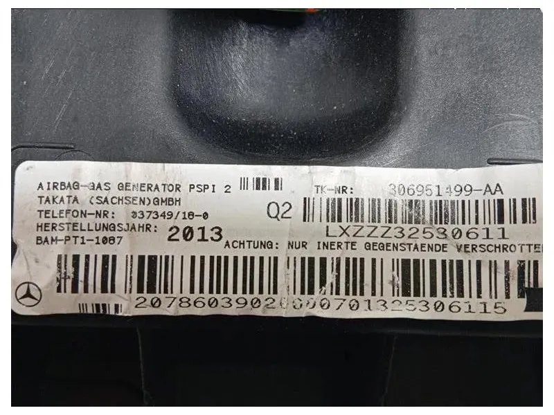 Air-bag Passeggero 3054284 Mercedes Classe C W204 2011