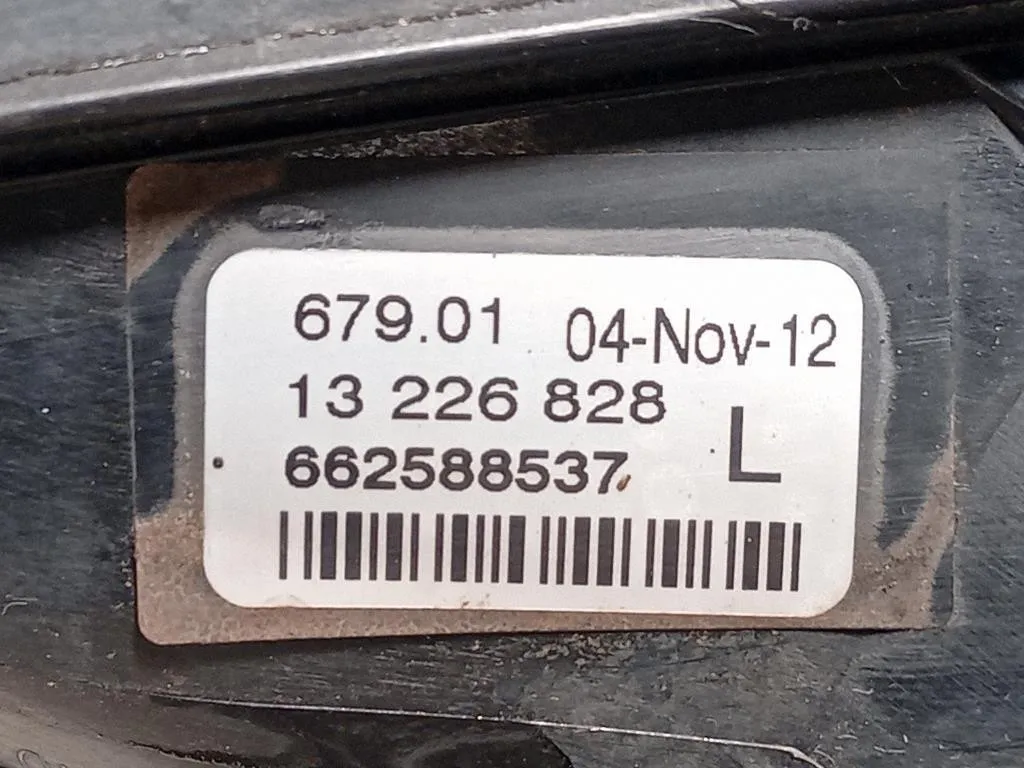 Fendinebbia ANT SX 662588537 Opel Insignia A 2009