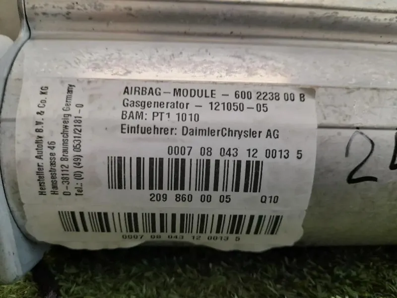 Air-bag Passeggero A2098600005 Mercedes Classe CLK C209 2003