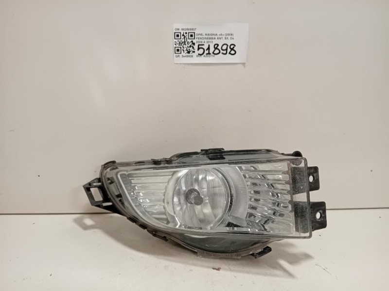 Fendinebbia ANT SX 662588537 Opel Insignia A 2009