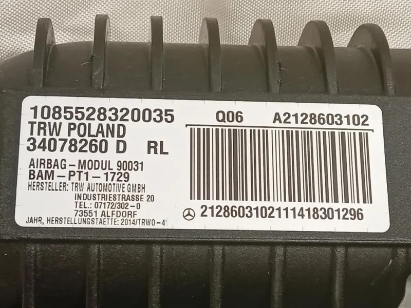 Air-bag Passeggero A2128603102 Mercedes Classe E W212 2013