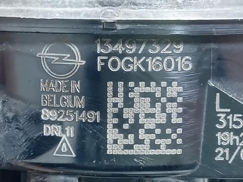 Fendinebbia ANT SX 13497329 Opel Mokka B 2020