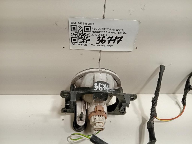 Fendinebbia ANT SX 9675450980 Peugeot 208 I 2015
