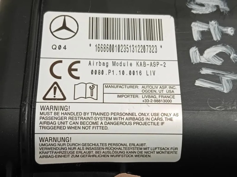 Air-bag Passeggero 617976800 Mercedes Classe ML W166 2012