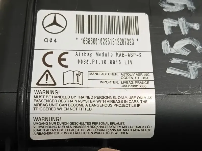 Air-bag Passeggero 617976800 Mercedes Classe ML W166 2012