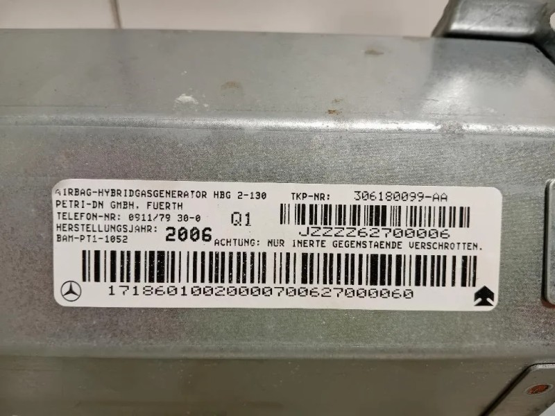 Air-bag Passeggero 306180099-AA Mercedes Classe SLK R171 2004