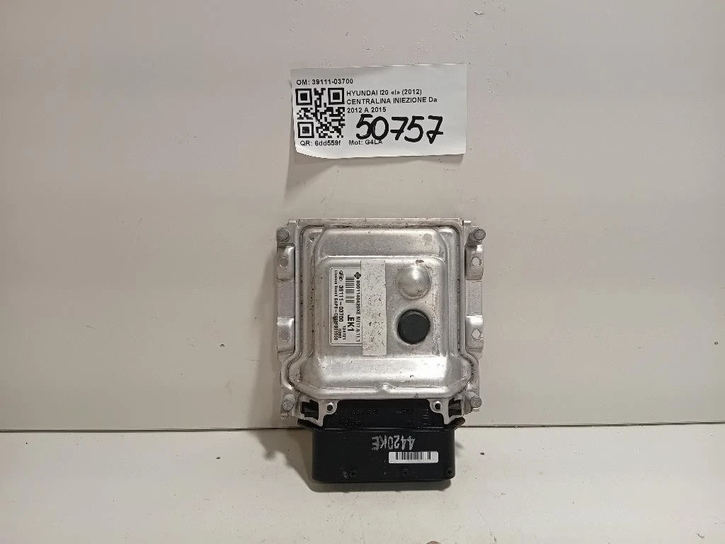 Centralina Iniezione 39111-03700 Hyundai I20 I 2012