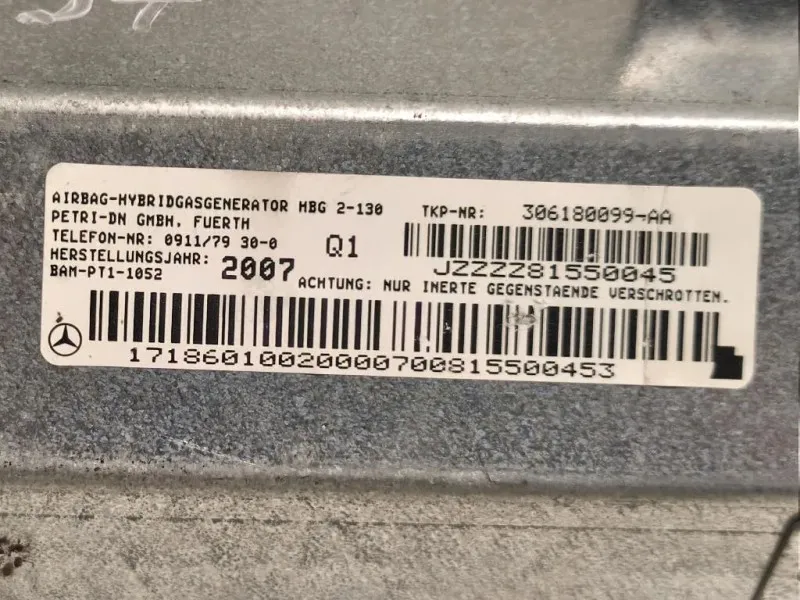 Air-bag Passeggero A1718601002 Mercedes Classe SLK R171 2004