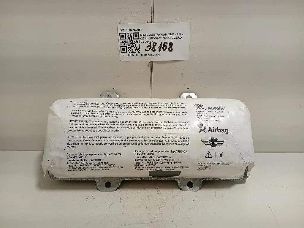 Air-bag Passeggero 980275205 Mini Countryman ONE R60 2014