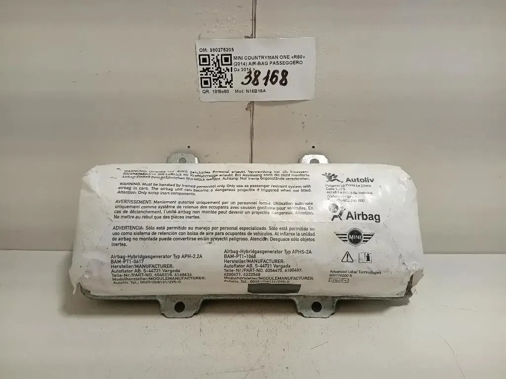 Air-bag Passeggero 980275205 Mini Countryman ONE R60 2014