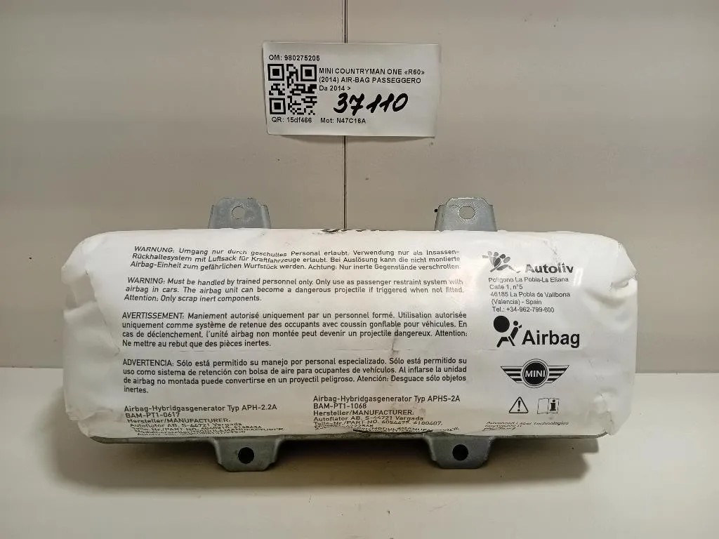 Air-bag Passeggero 980275205 Mini Countryman ONE R60 2014