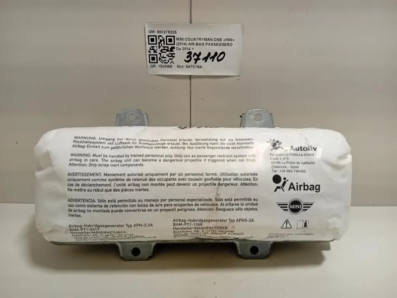 Air-bag Passeggero 980275205 Mini Countryman ONE R60 2014