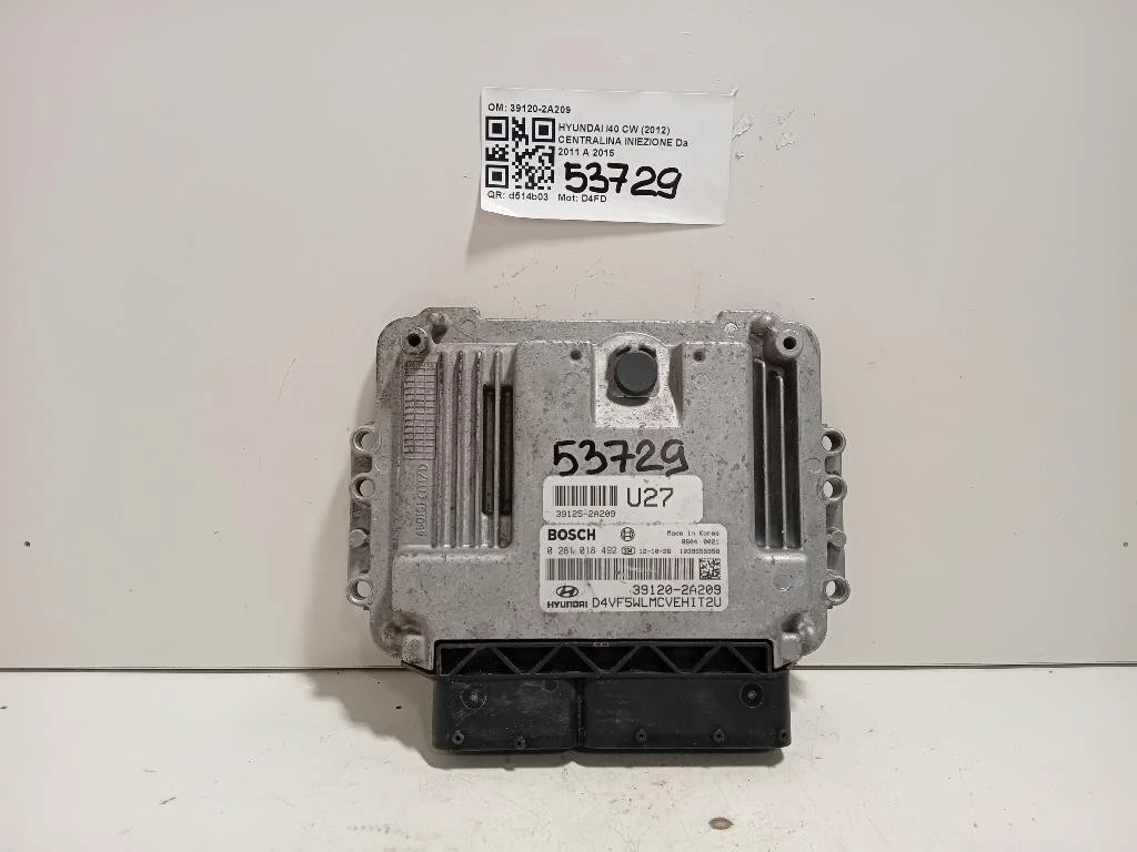 Centralina Iniezione 39120-2A209 Hyundai I40 CW 2012