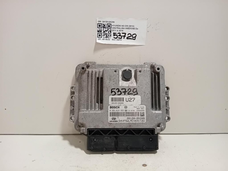 Centralina Iniezione 39120-2A209 Hyundai I40 CW 2012