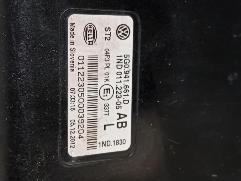 Fendinebbia ANT SX 5G0941661D Volkswagen GOLF VII 2013