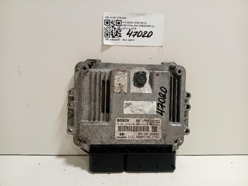 Centralina Iniezione 0 281 019 639 Hyundai IX35 2013