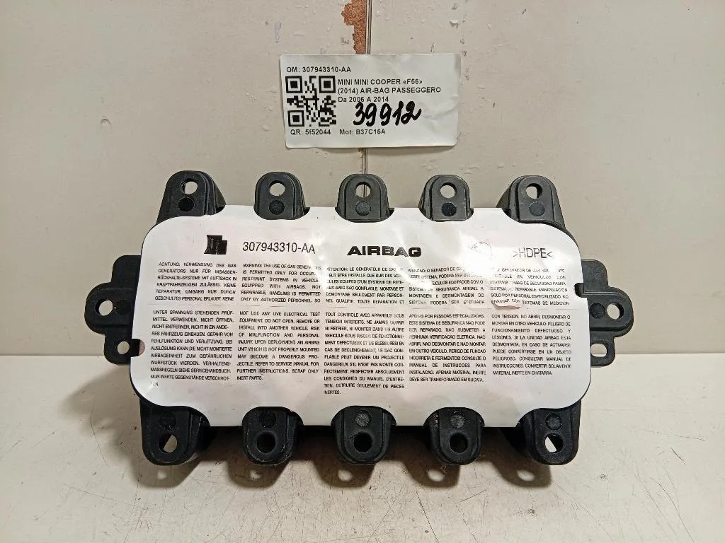 Air-bag Passeggero 6803201 307943310-AA Mini MINI Cooper F56 2014