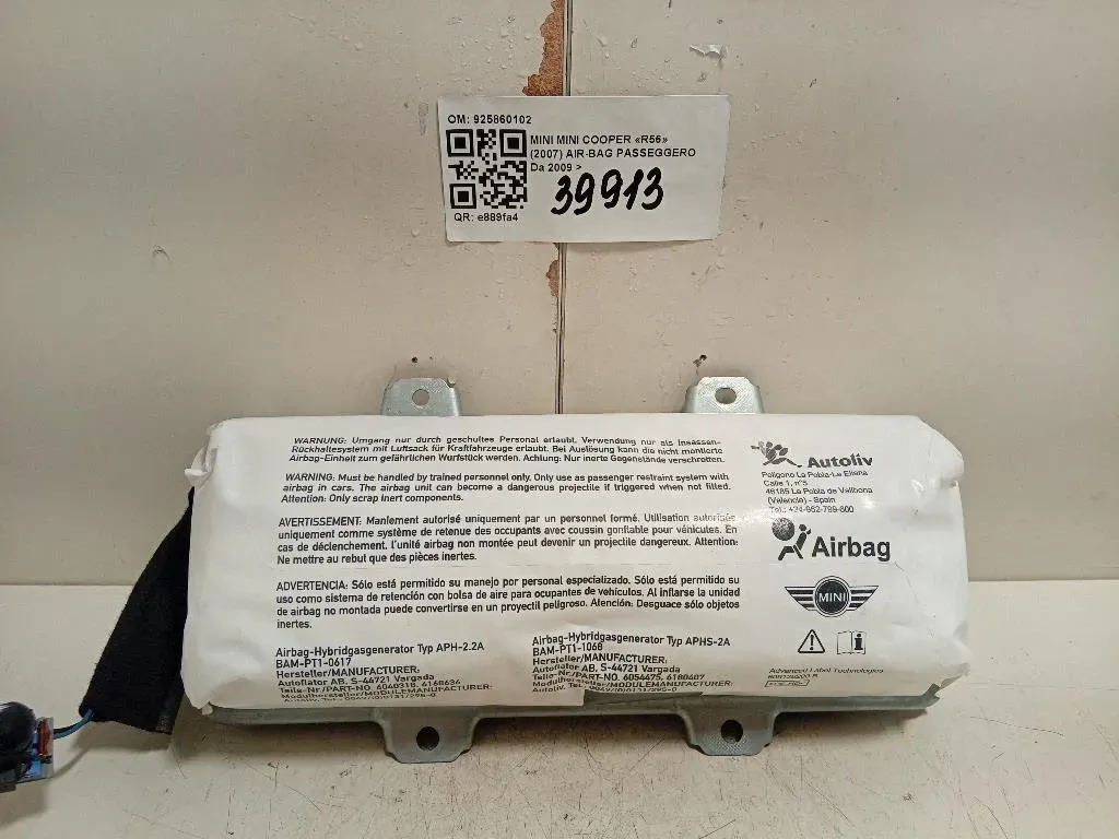 Air-bag Passeggero 925860102 Mini MINI Cooper R56 2007