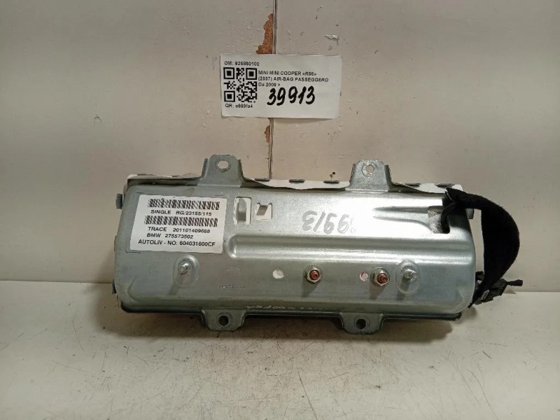 Air-bag Passeggero 925860102 Mini MINI Cooper R56 2007