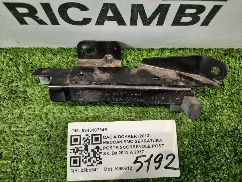 Fermo Porta Scorrevole POST SX 824310794R Dacia Dokker 2013