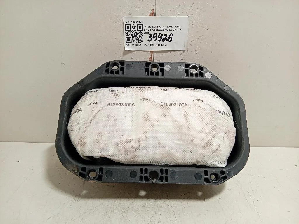 Air-bag Passeggero 13381058 Opel Zafira C 2012