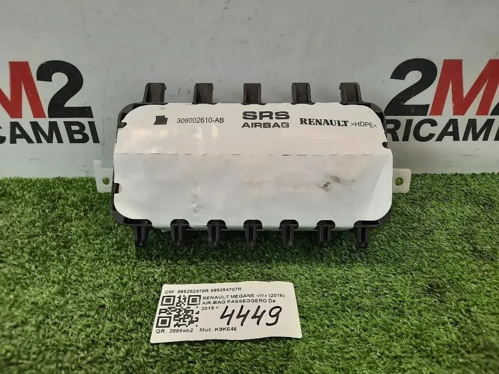 Air-bag Passeggero 985252978R 985254707R Renault Mégane IV 2016