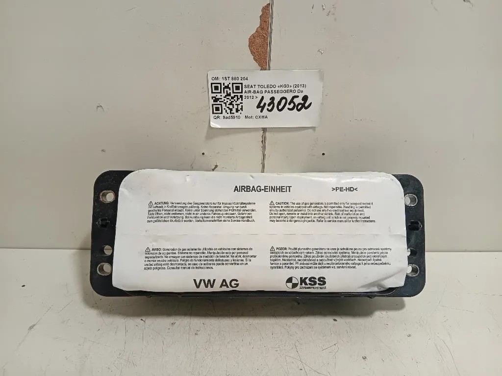 Air-bag Passeggero 1ST 880 204 Seat Toledo KG3 2013