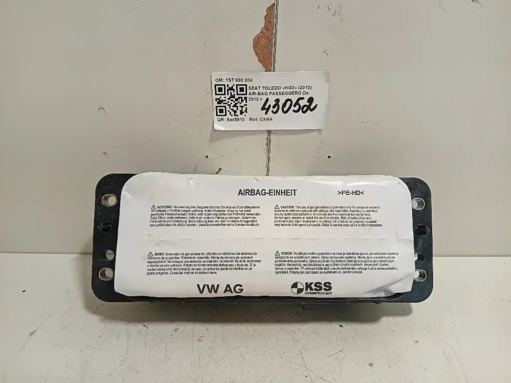 Air-bag Passeggero 1ST 880 204 Seat Toledo KG3 2013