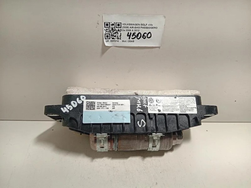 Air-bag Passeggero 5K0 880 204 A Volkswagen GOLF VI 2009