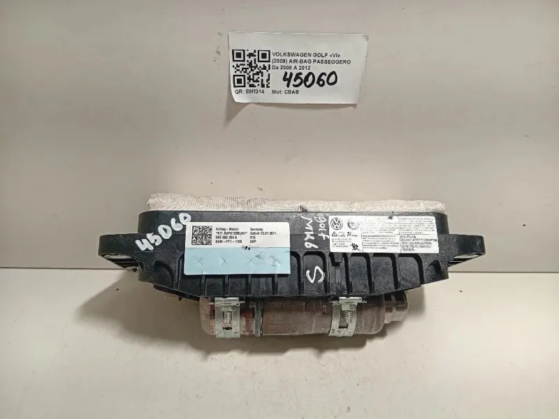 Air-bag Passeggero 5K0 880 204 A Volkswagen GOLF VI 2009
