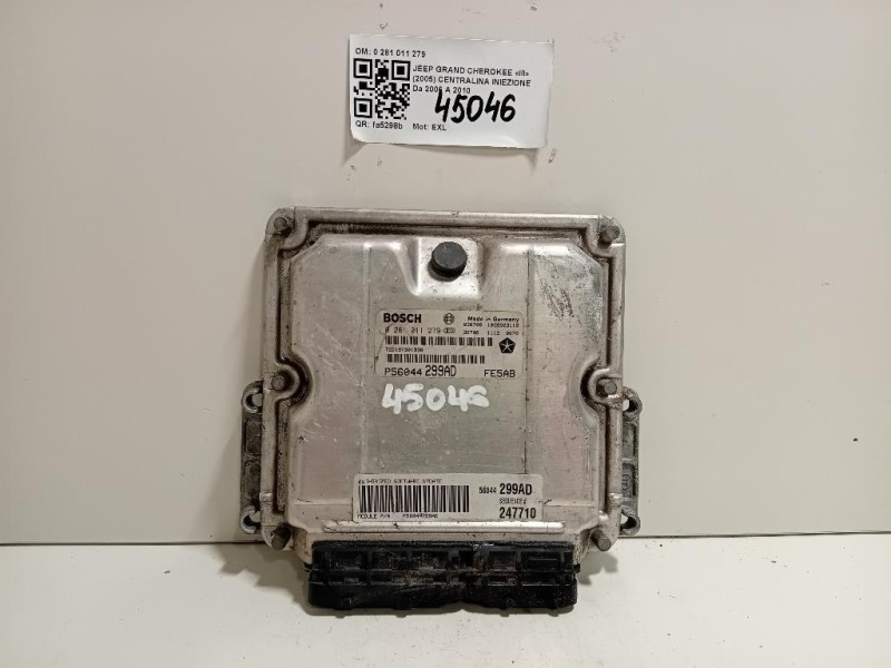 Centralina Iniezione P56044299AD Jeep Grand Cherokee III 2005