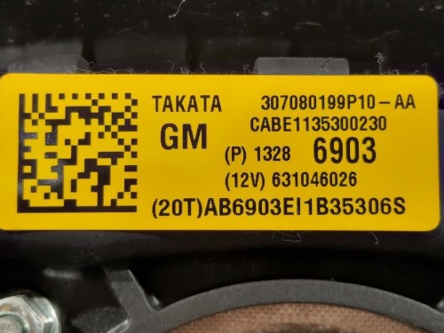 Air-bag Guidatore 307080199P10-AA Chevrolet Orlando 2011