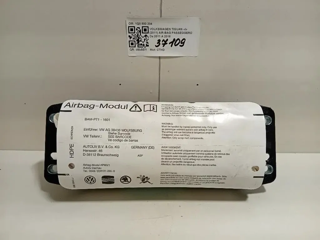 Air-bag Passeggero 1Q0 880 204 Volkswagen Tiguan I 2011