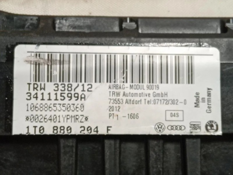 Air-bag Passeggero 1T0 880 204 F Volkswagen Touran III 2010