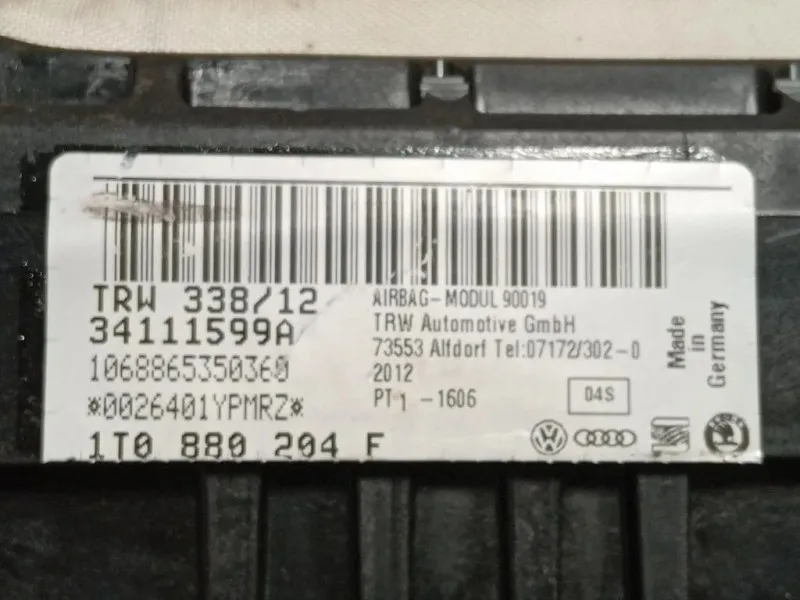 Air-bag Passeggero 1T0 880 204 F Volkswagen Touran III 2010